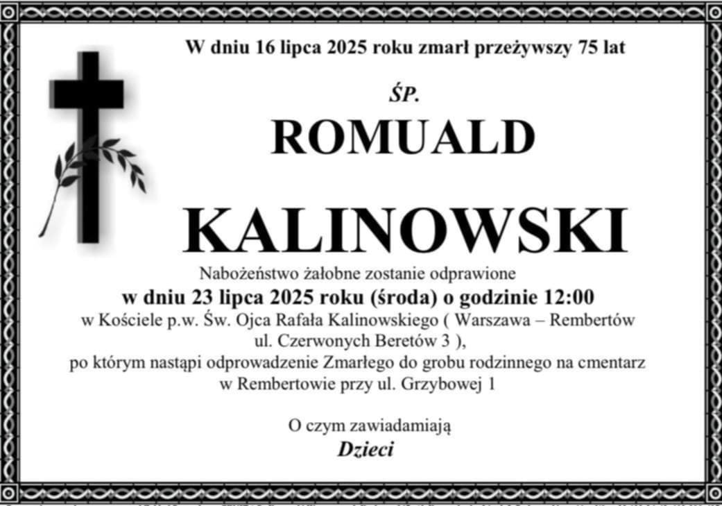 Zmarł prof. Kalinowski